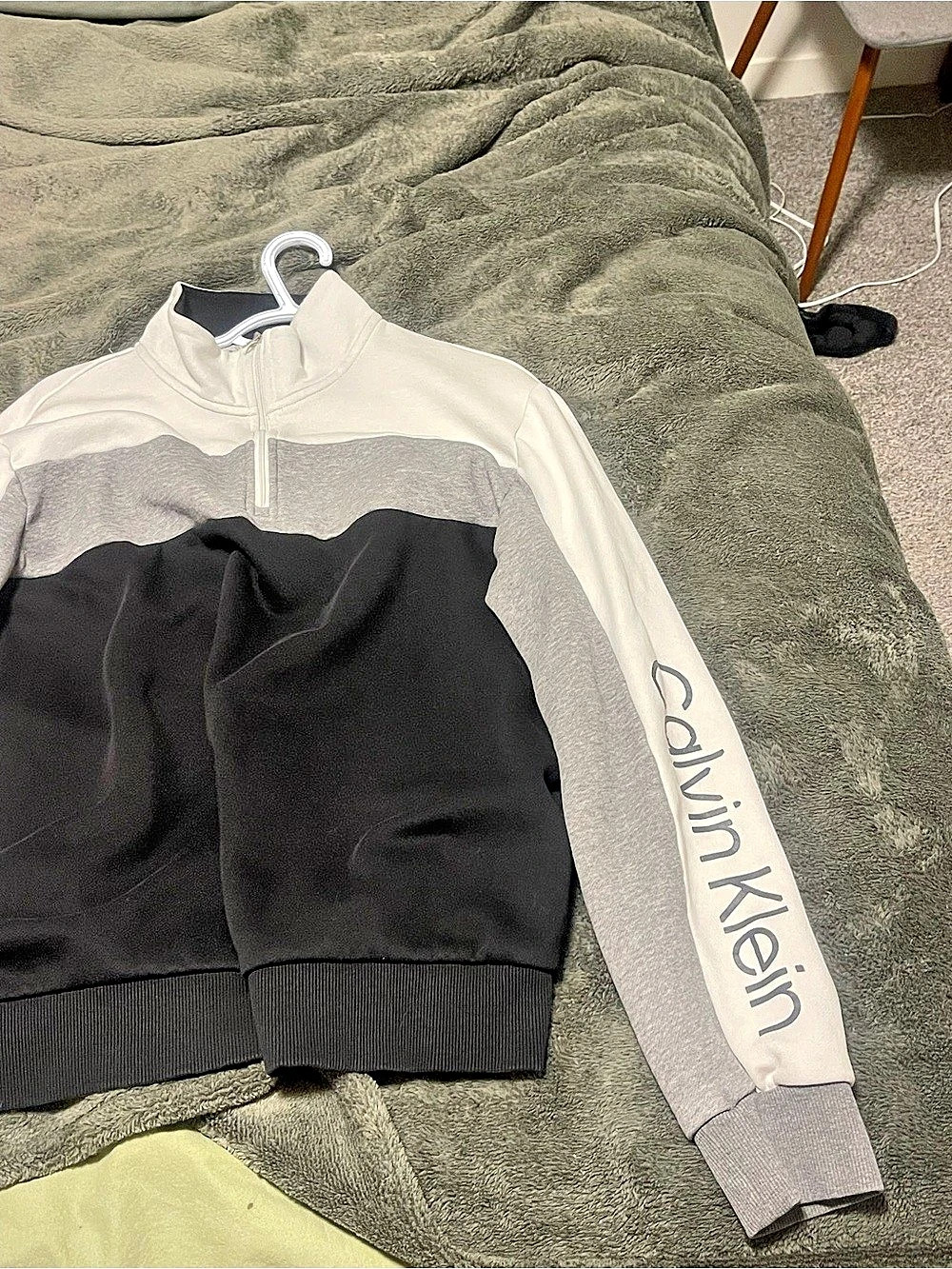 Calvin Klein Colorblocked Quarter-Zip Sweatshirt